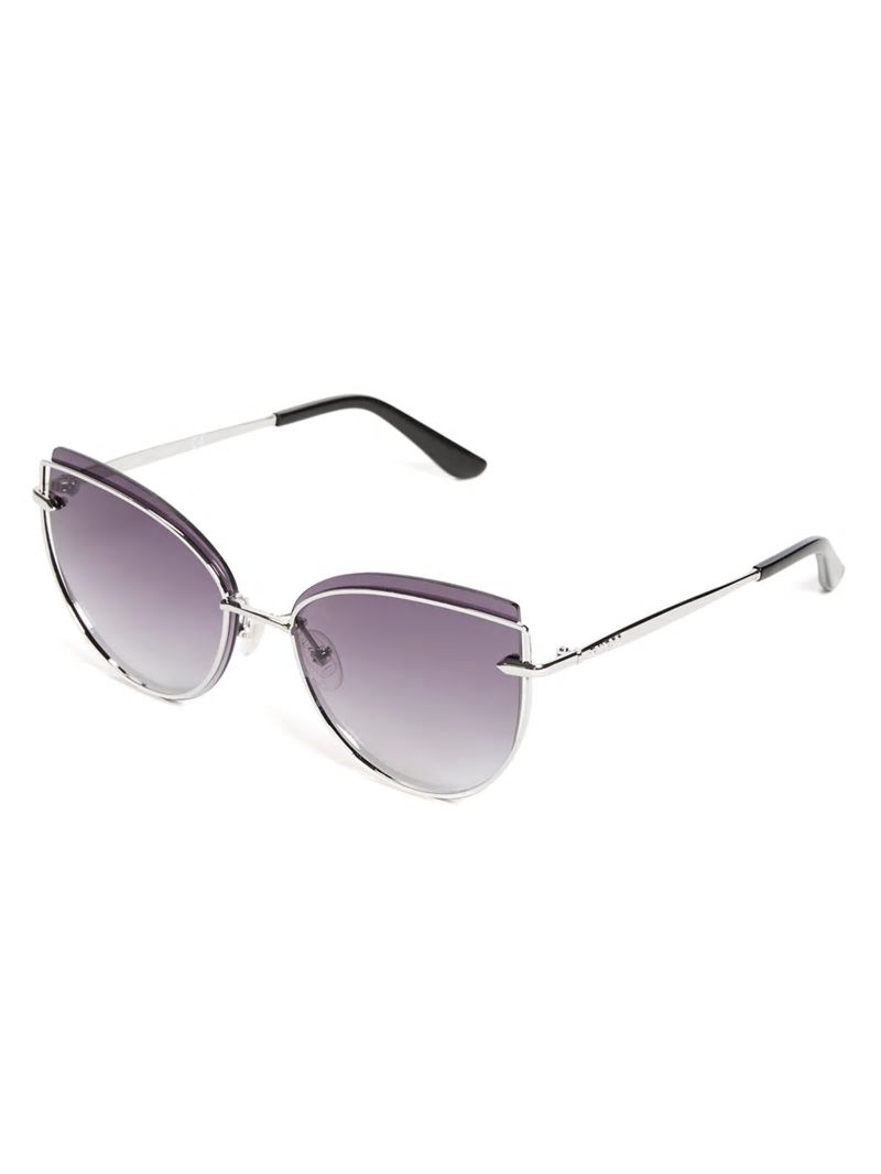 Guess Wired Cat Eye Sunglasses - Silver