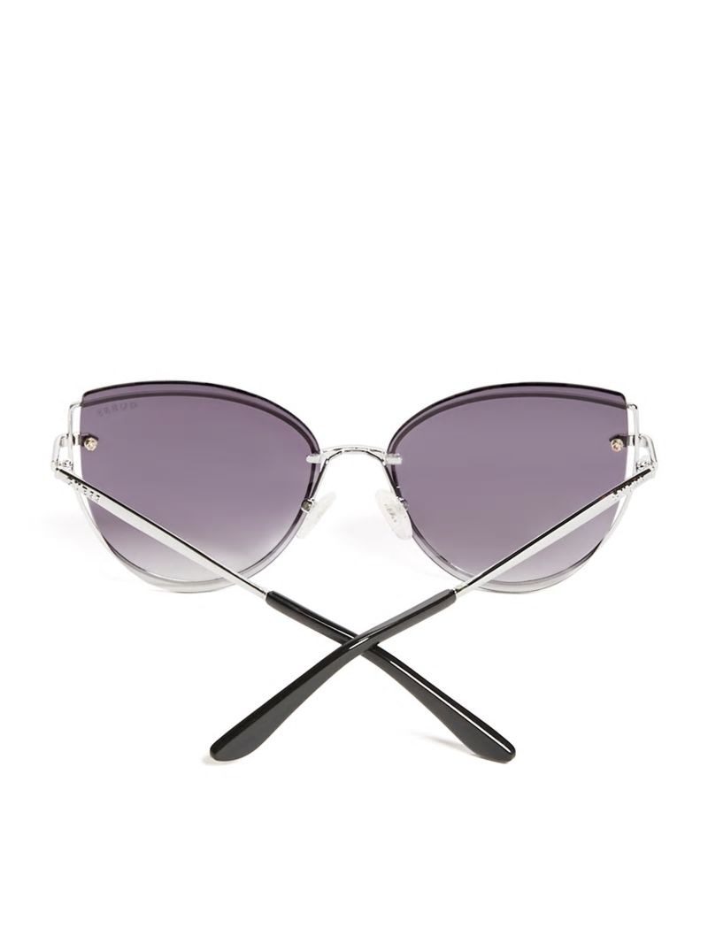 Guess Wired Cat Eye Sunglasses - Silver