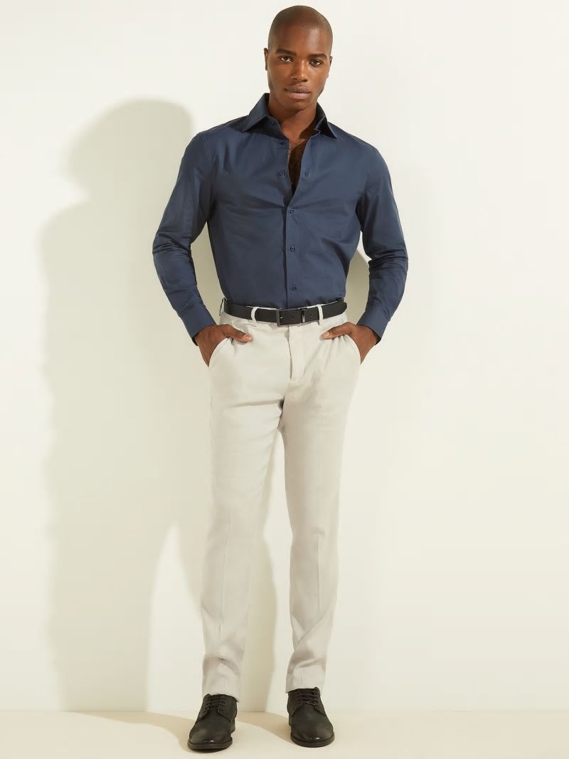 Guess William Shirt - Silk Blue