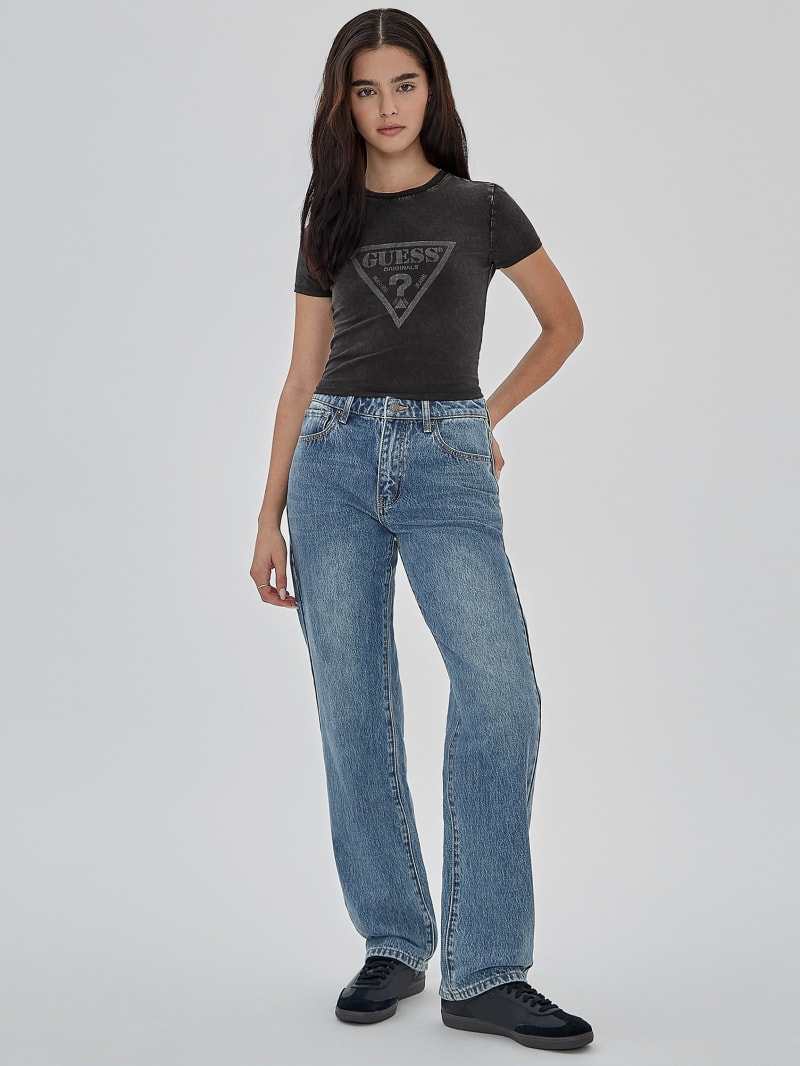 Guess GUESS Originals Vintage Triangle Baby Tee - Jet Black Multi