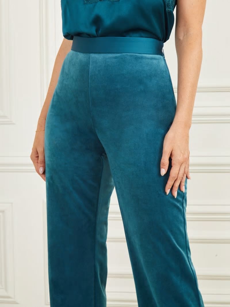 Guess Lilli Velvet Pant - Blue Opal