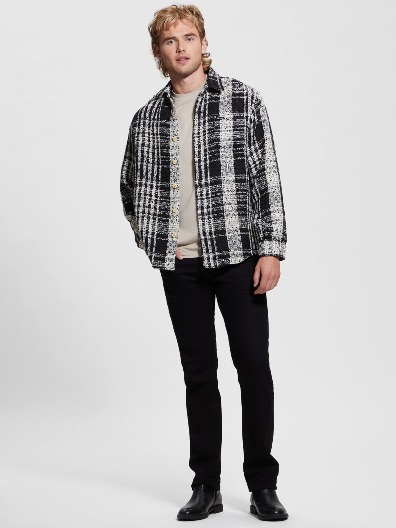 Guess Soyer Plaid Heavyweight Shirt - Salt White Multi