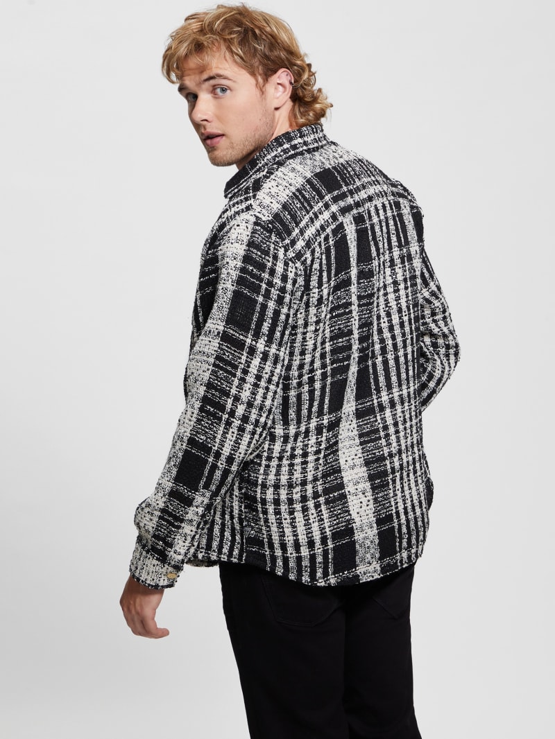 Guess Soyer Plaid Heavyweight Shirt - Salt White Multi