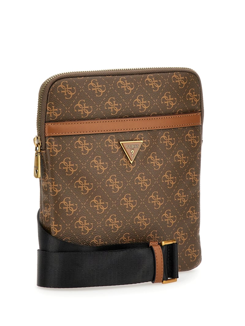 Guess Vezzola Smart Flat Crossbody - Brown/Mustard