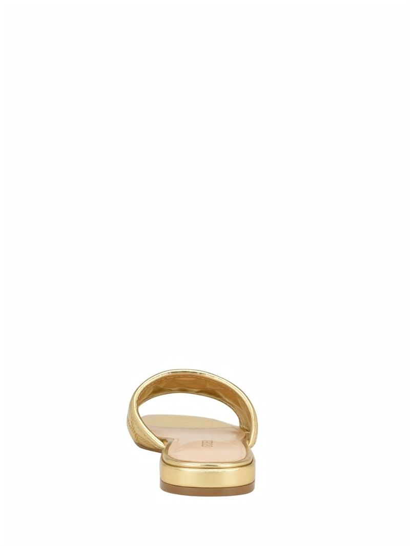 Guess Tameli Icon Slide Sandals - Gold