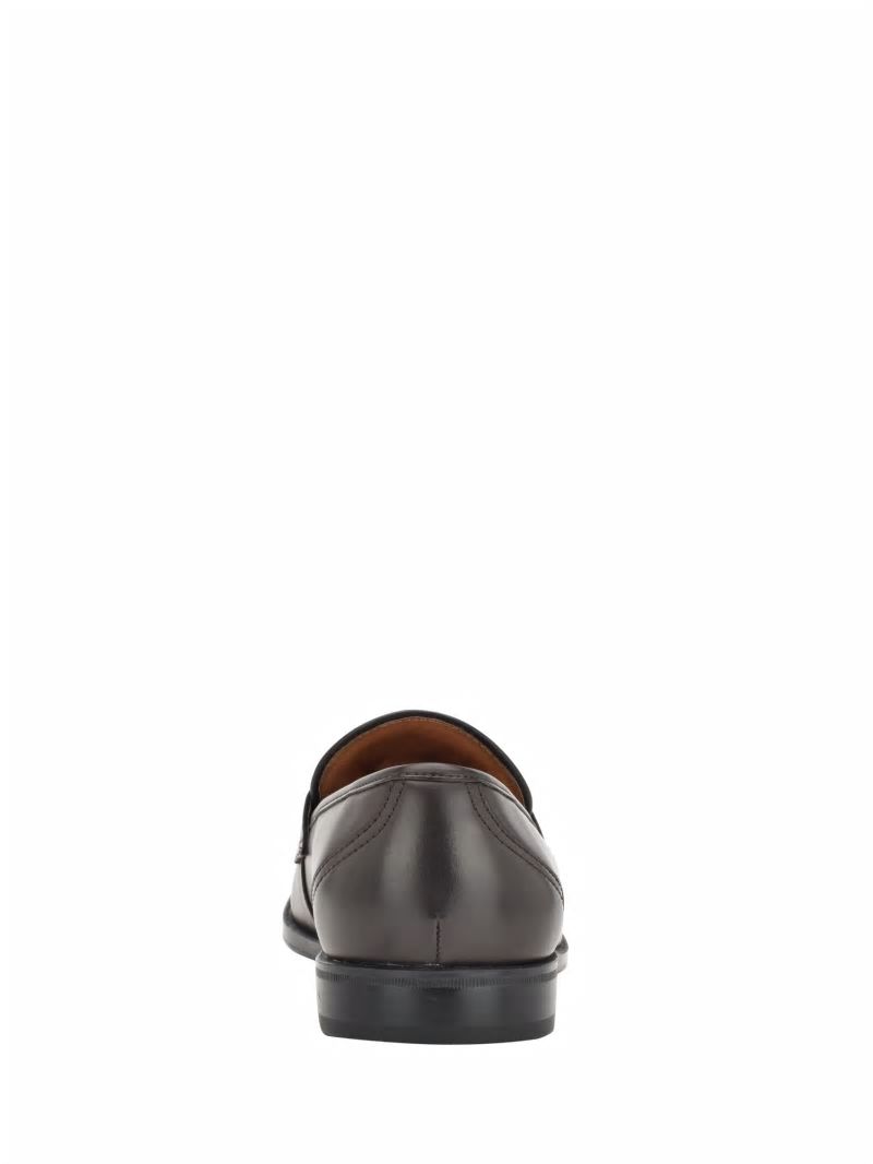 Guess Hemmer Triangle Logo Loafers - Dark Brown