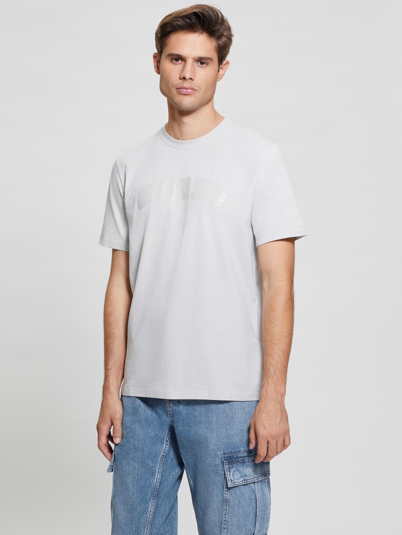 Guess Eco Gaston Logo Tee - Marble Grey