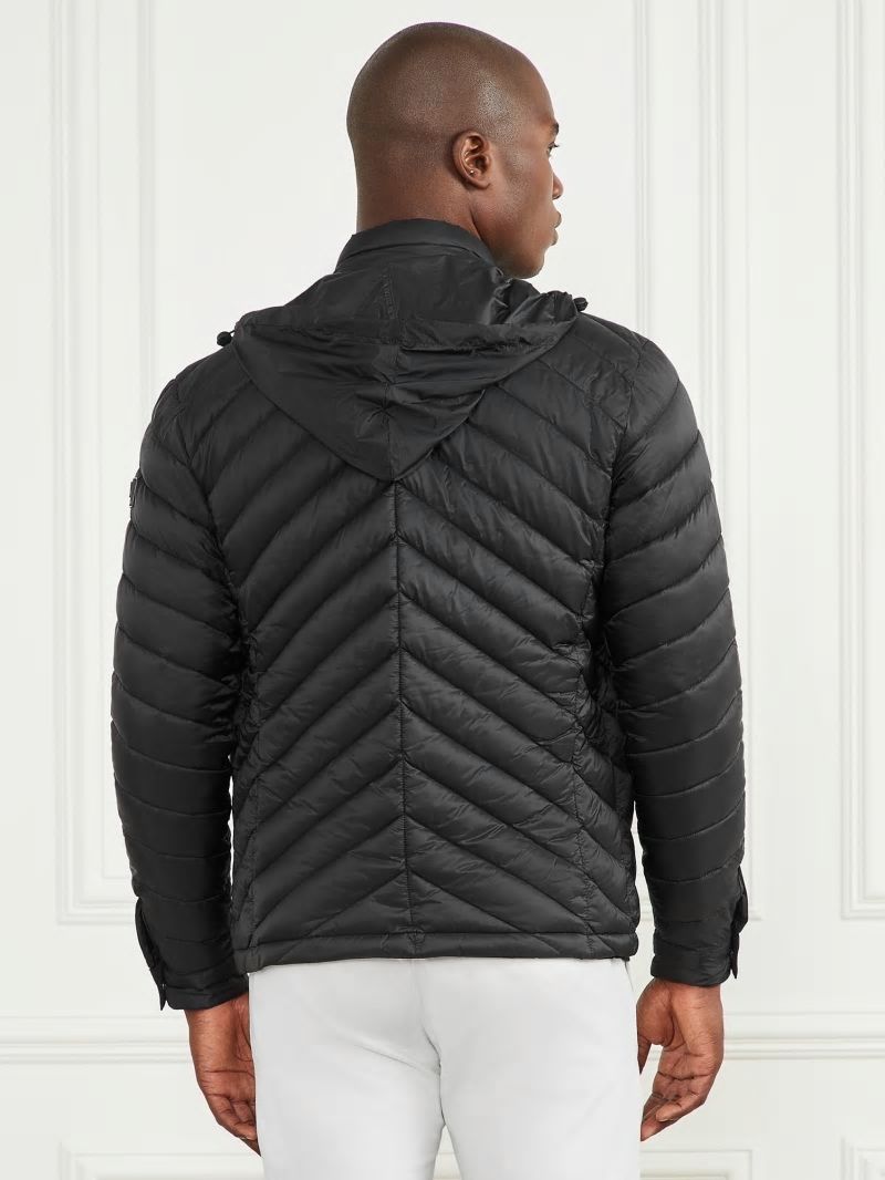 Guess Padded Chevron Jacket - Black