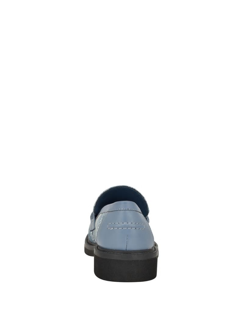 Guess Shatha Denim Peony Triangle Loafers - Denim Tie Dye