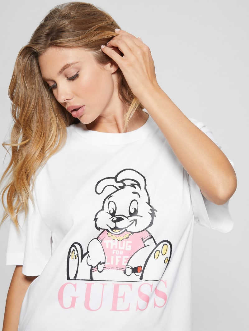 Guess Eco Bunny Graphic Tee - Pure White