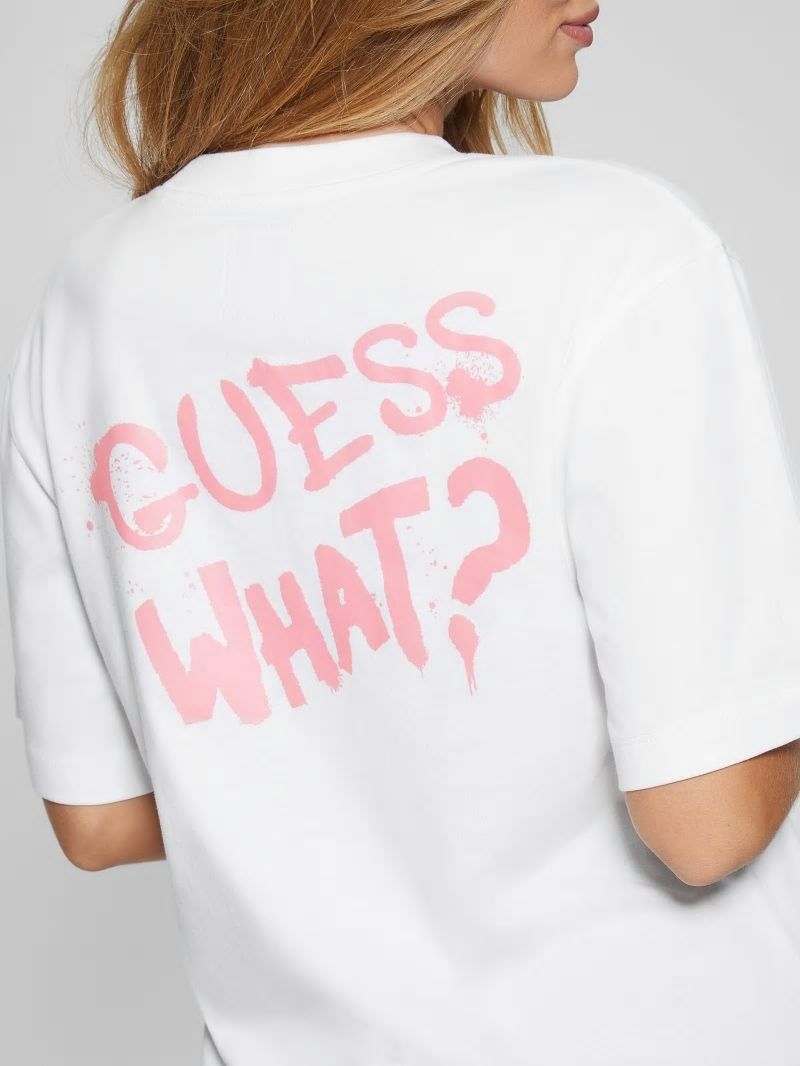 Guess Eco Bunny Graphic Tee - Pure White