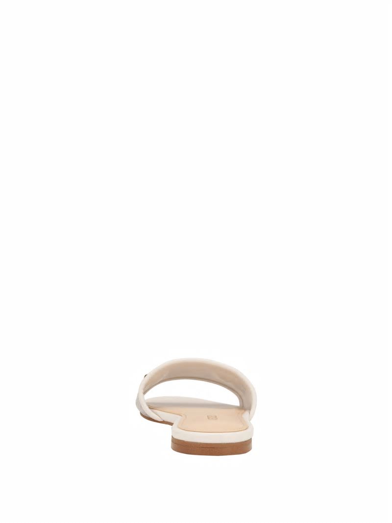 Guess Hammi Logo Slide Sandals - Ivory 150