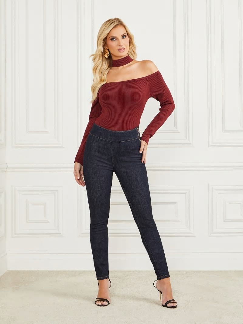 Guess Gabriela Sweater Top - Vino