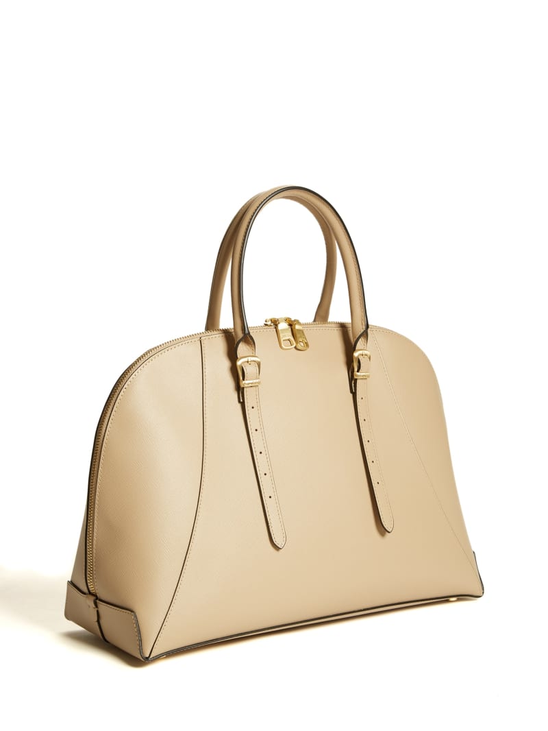 Guess Lady Luxe Dome Satchel - Taupe