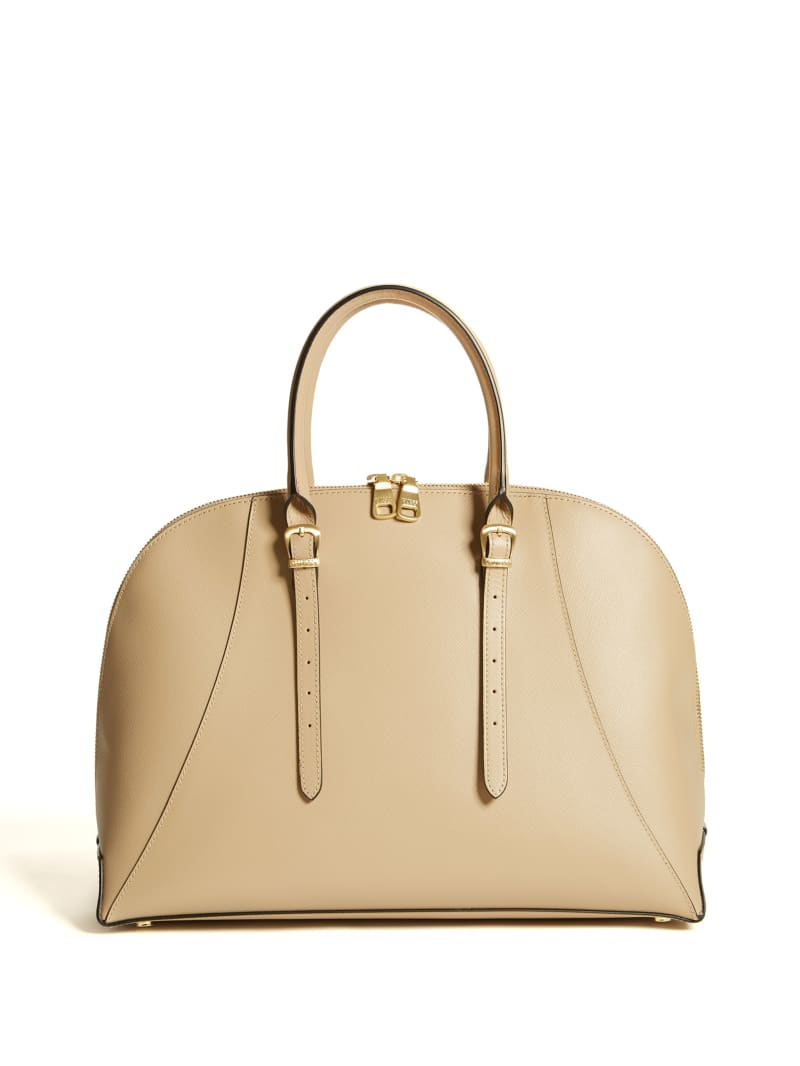 Guess Lady Luxe Dome Satchel - Taupe