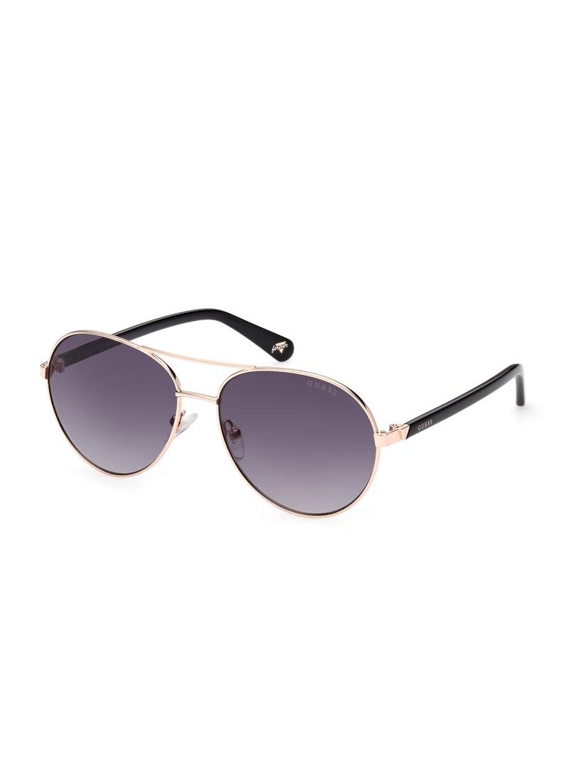 Guess Gold-Tone Aviator Sunglasses - White/Gold