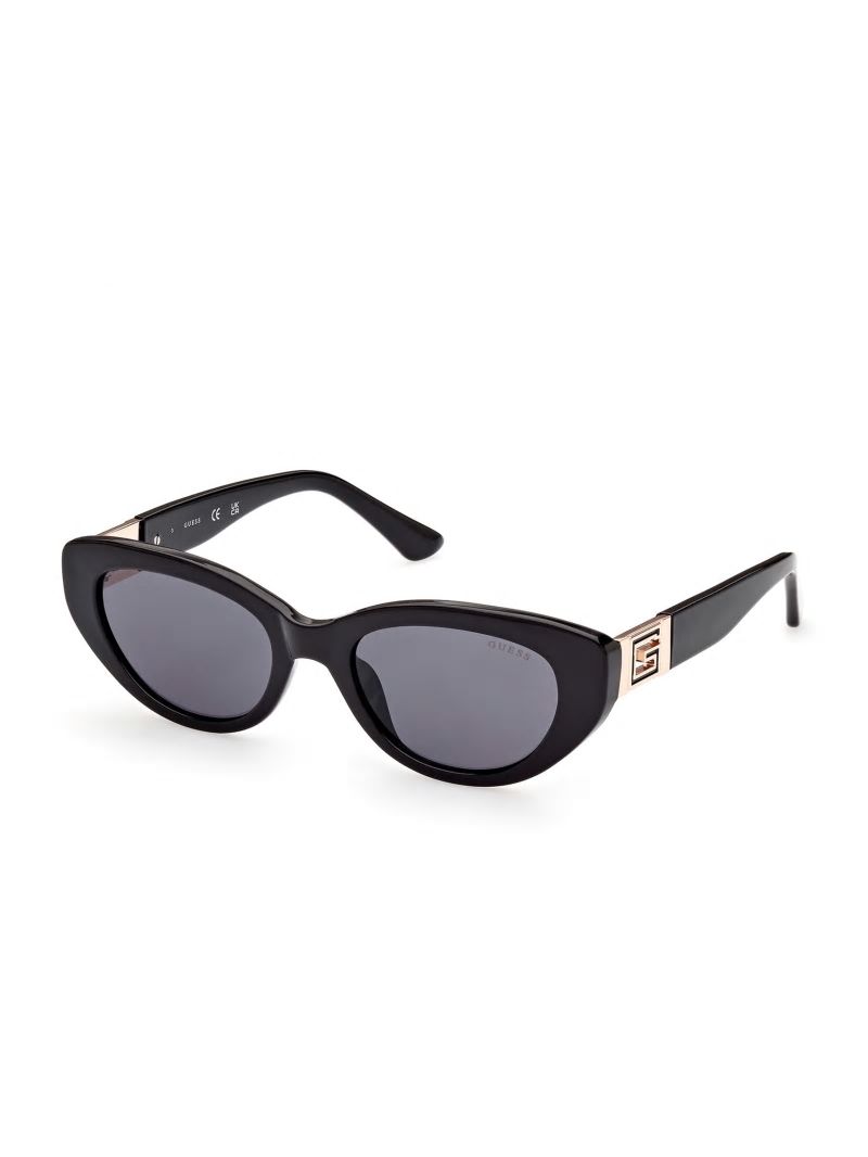 Guess Colored Plastic Cat-Eye Sunglasses - Black