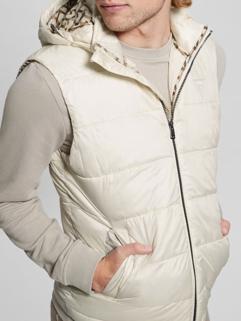 Guess Eco Super Light Puffer Vest - Quicksand