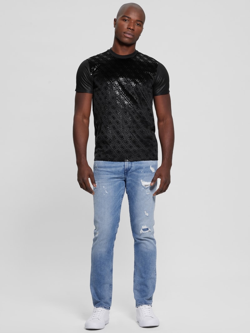 Guess Shine Quattro G Tee - Jet Black Multi