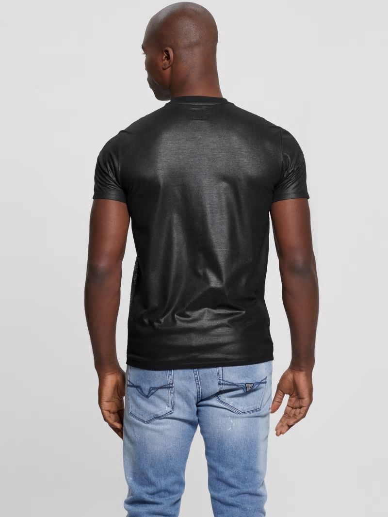 Guess Shine Quattro G Tee - Jet Black Multi