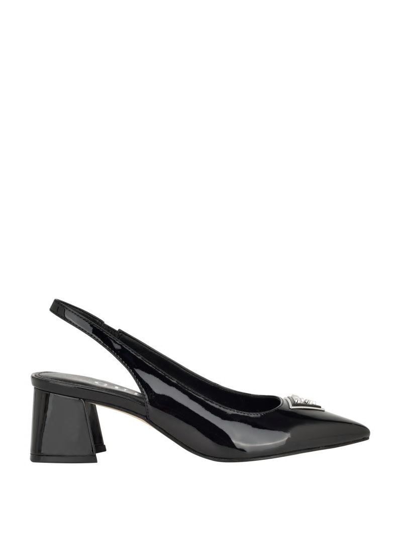 Guess Zanda Slingback Block Heels - Black 001