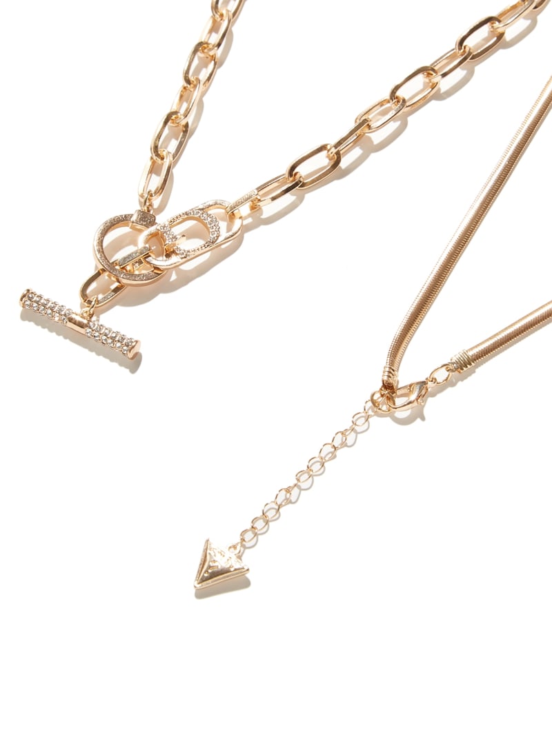 Guess Gold-Tone Layered Necklace Set - Gold