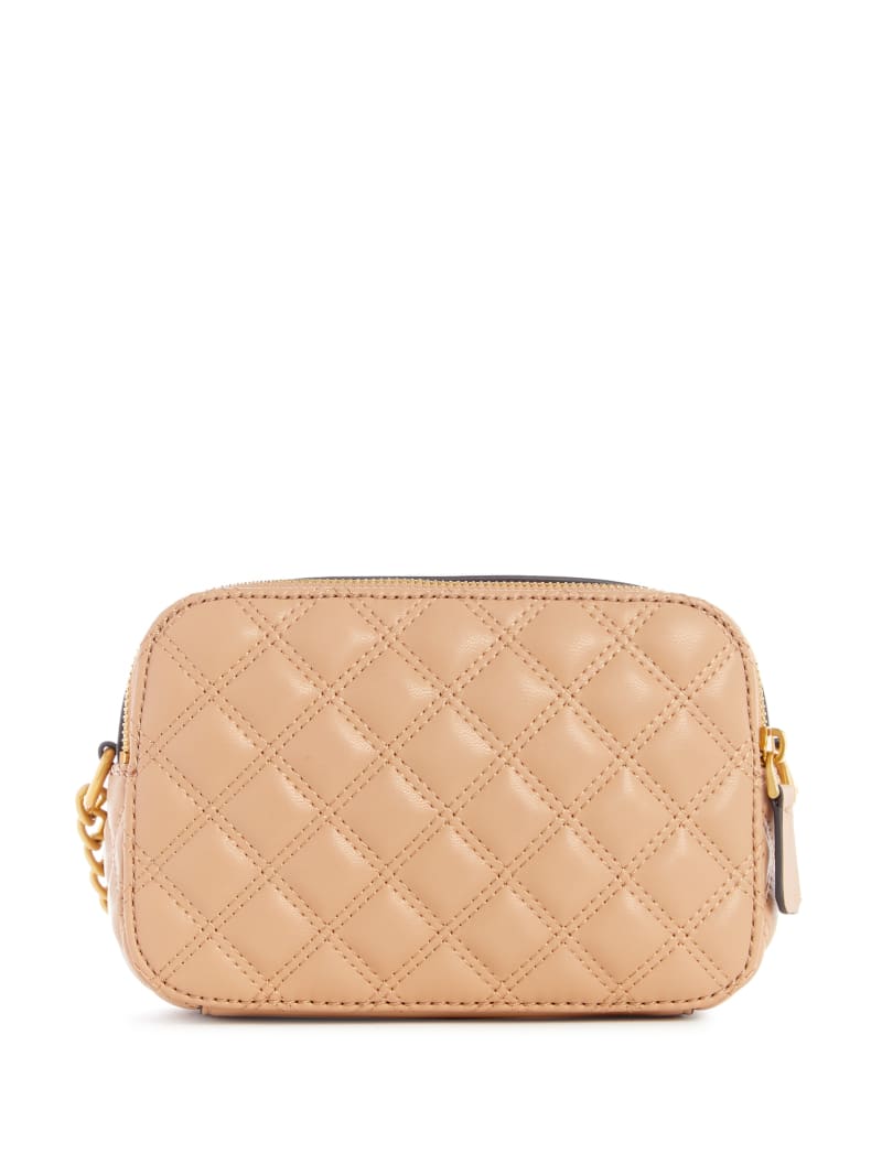 Guess Giully Quilted Camera Crossbody - Beige Overflow