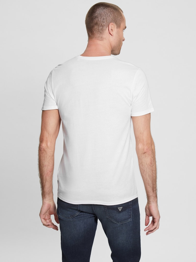 Guess Embossed Logo Tee - Clean White