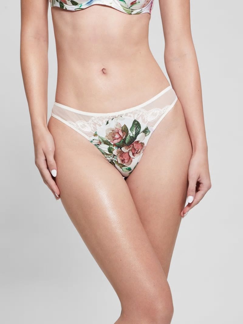 Guess STELLA THONG - Flowers Multi Print