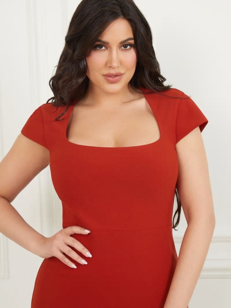 Guess Polly Pencil Dress - Lacquer Red A503