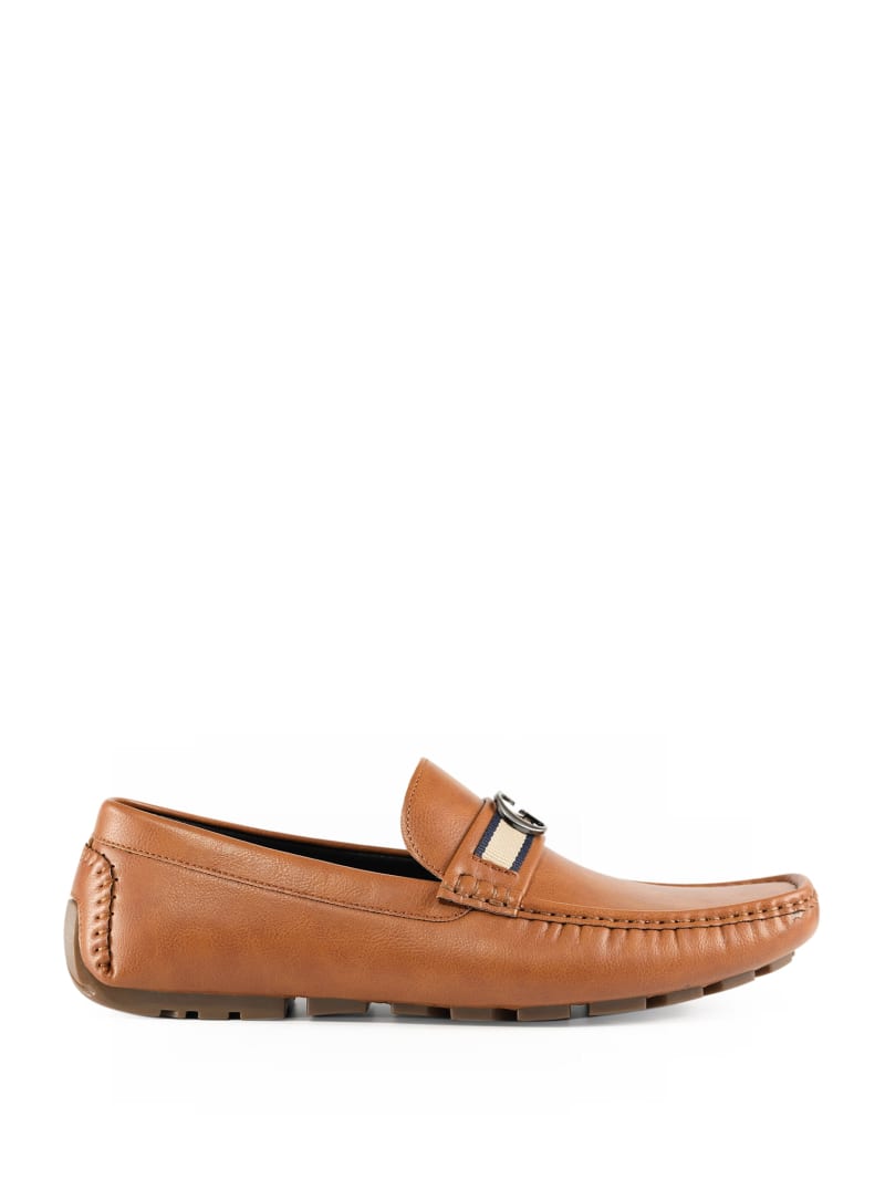 Guess Aurolo G Logo Driving Loafers - Medium Brown