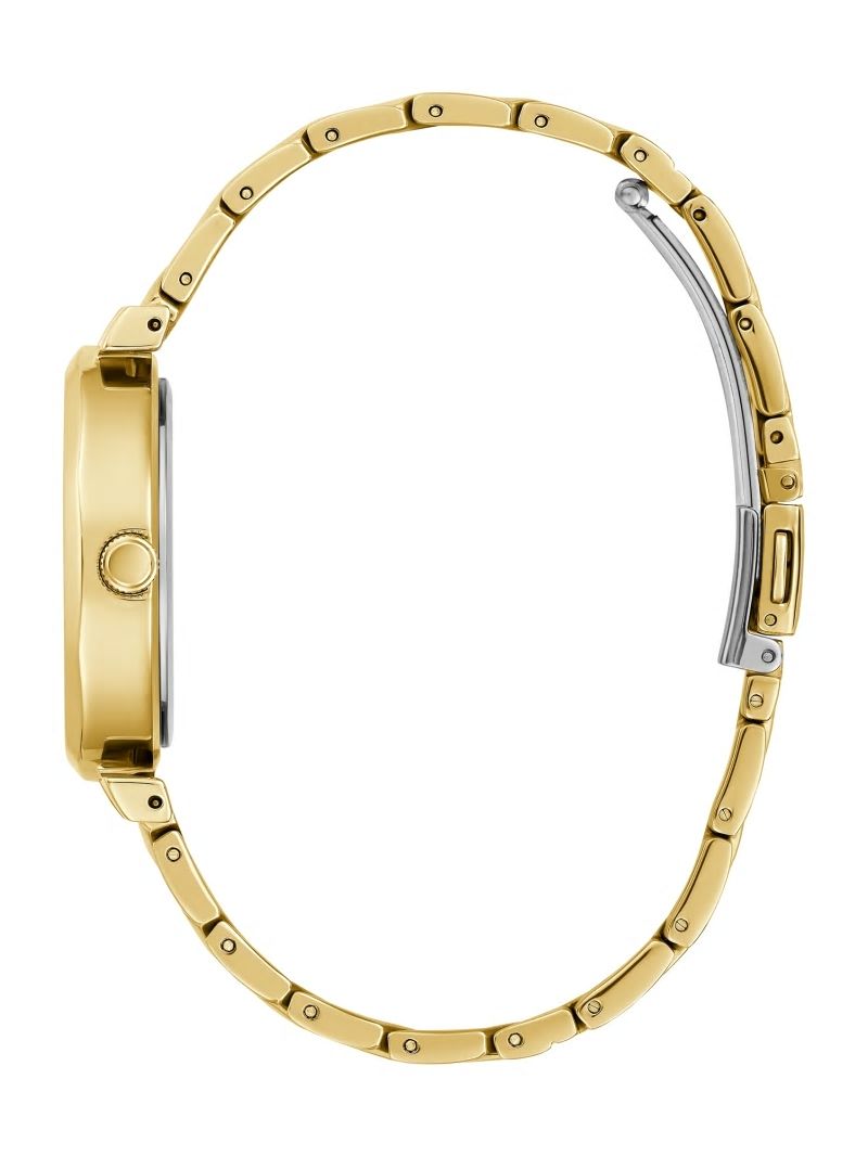 Guess Gold-Tone Circle Analog Watch - Gold