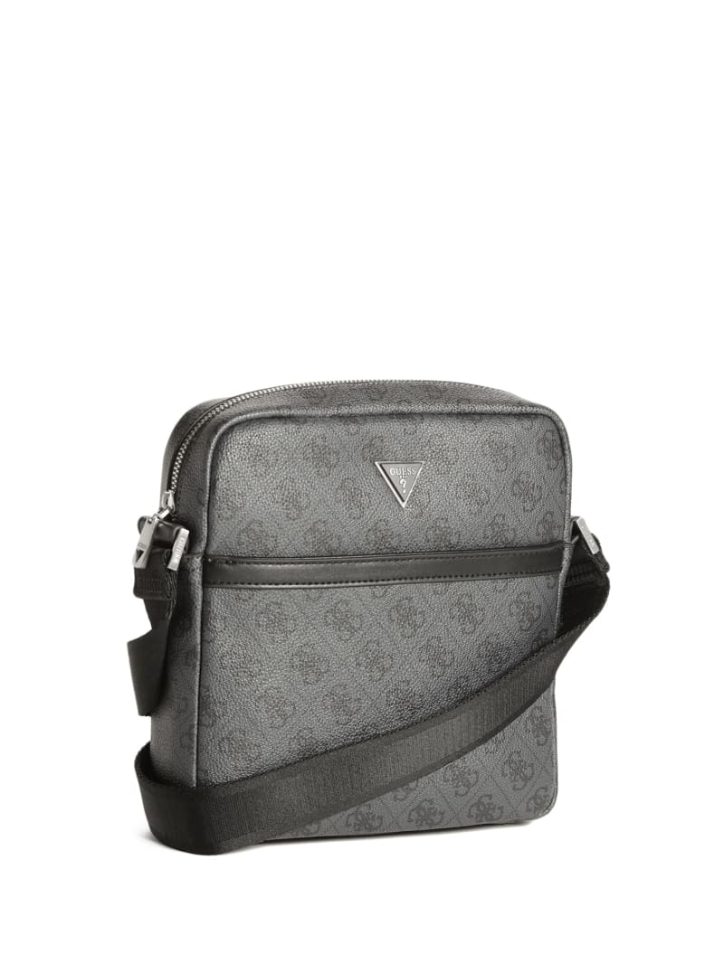 Guess Vezzola Smart Top Zip Square Crossbody - Black Floral Print