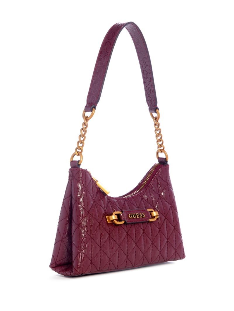 Guess Aveta Mini Top Shoulder Bag - Burgundy