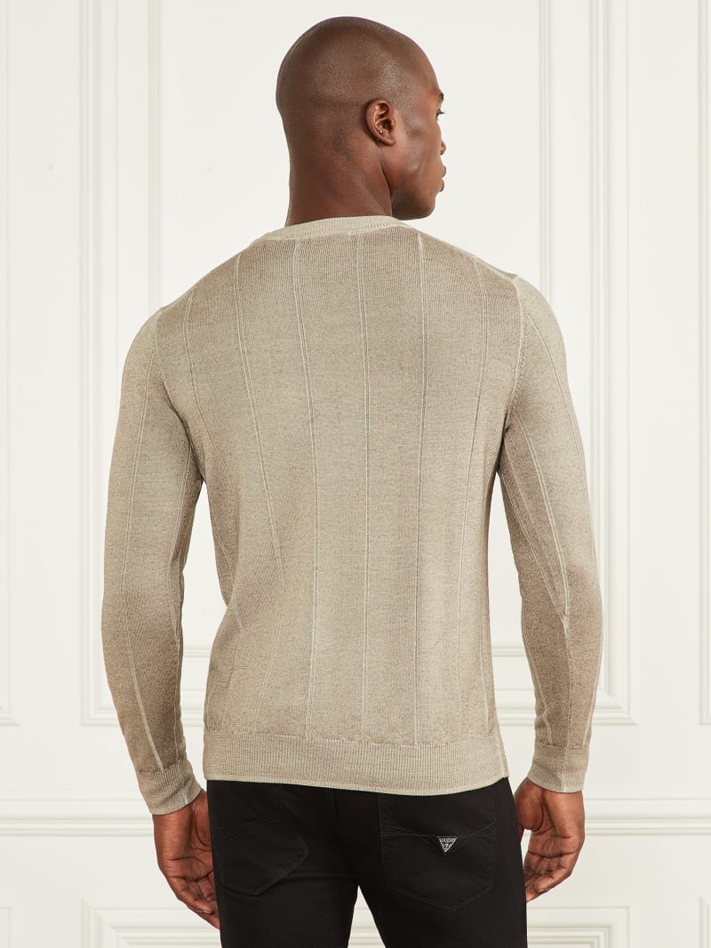 Guess Merino Wool Crewneck Sweater - Mossy Green