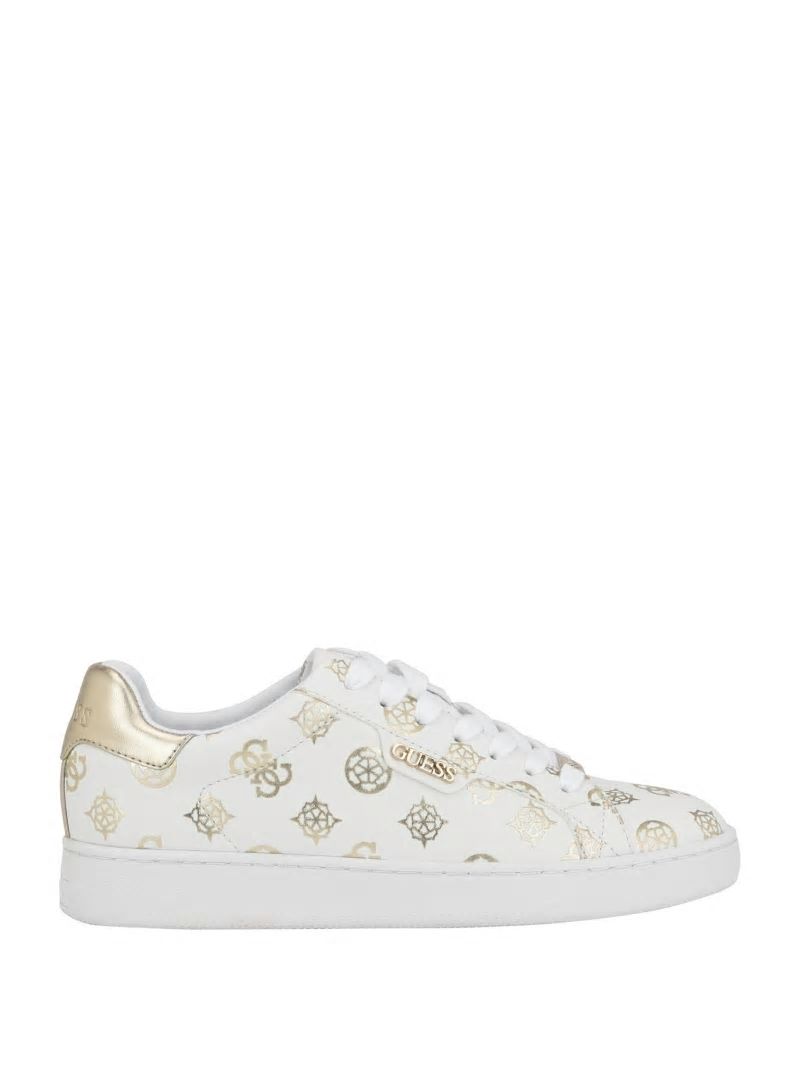 Guess Renzy Debossed Logo Low-Top Sneakers - Gold