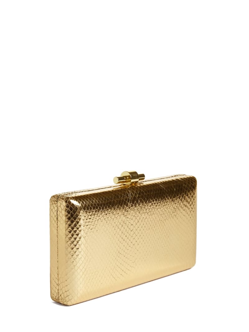 Guess Rose Gold Python Clutch - Rose Gold