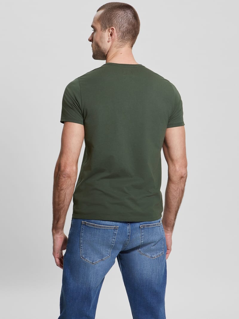 Guess Embroidered Logo Tee - Jungle Greens