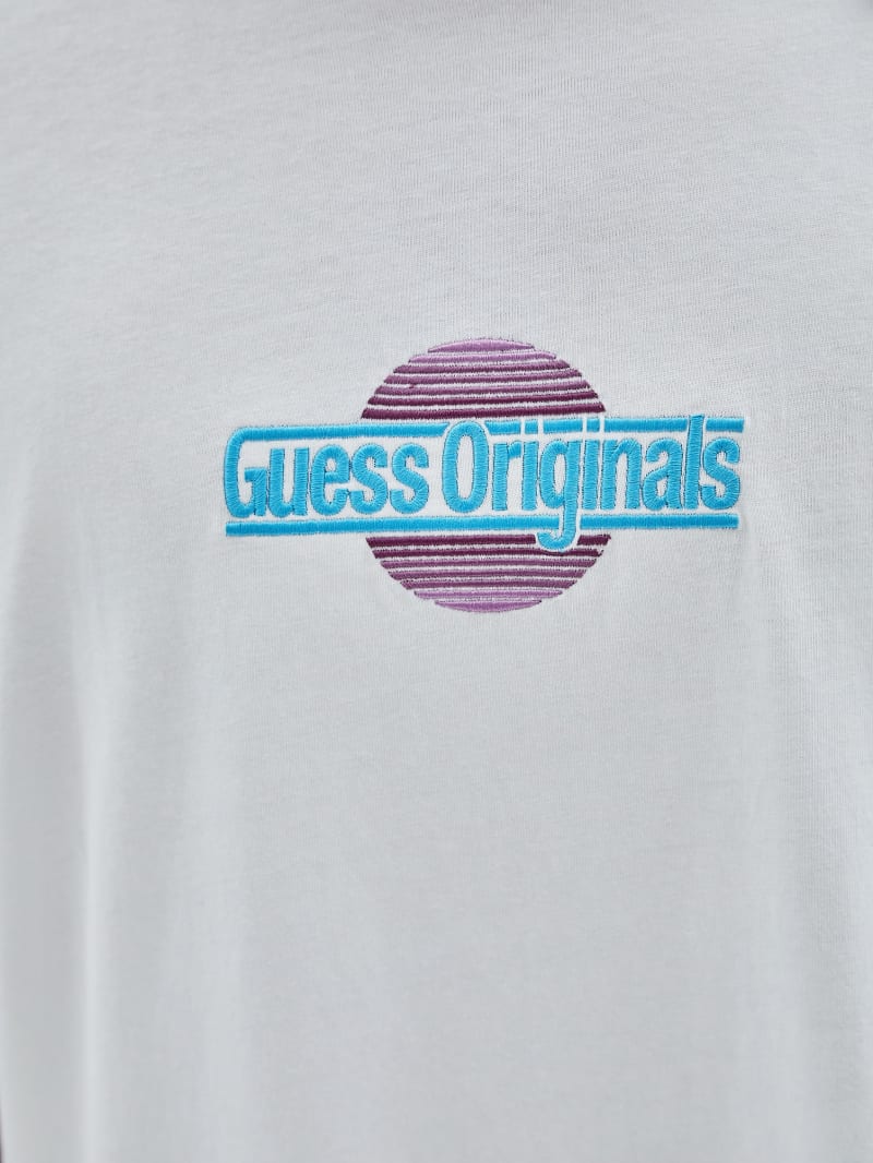 Guess GUESS Originals Eco Sunset Logo Tee - Pure White