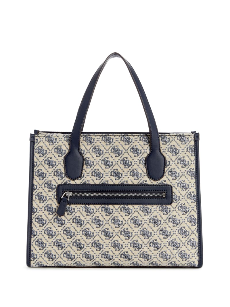 Guess Izzy Glitter Tote Bag - Navy Logo