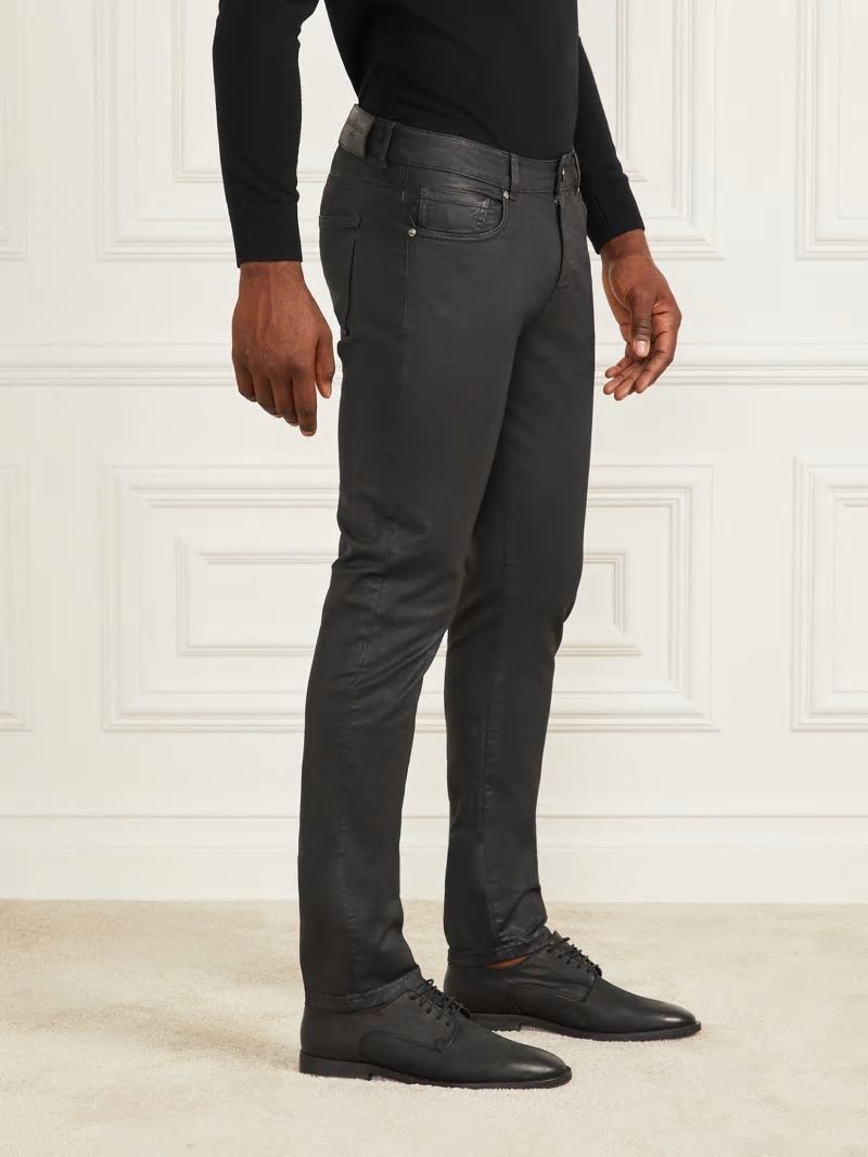 Guess Orlando Jeans - Black Leather Effect