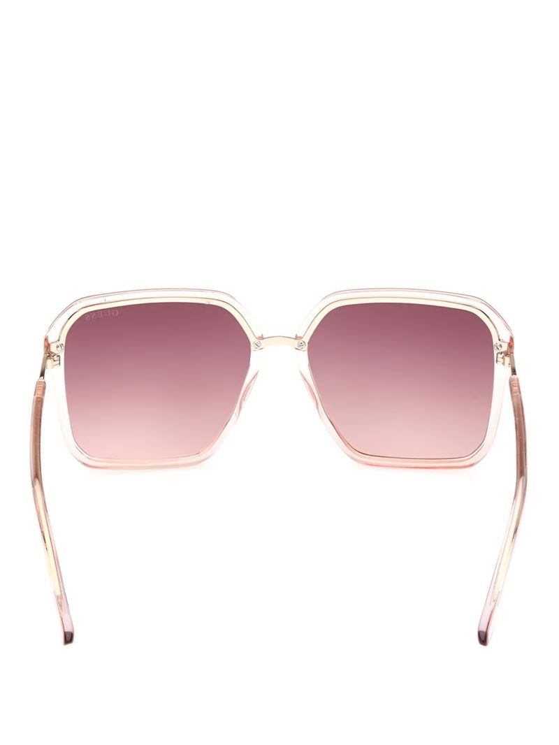 Guess Elena Oversized Square Sunglasses - Pink