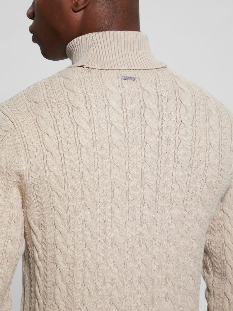 Guess Eco Ethan Turtleneck Sweater - Neutral Sand