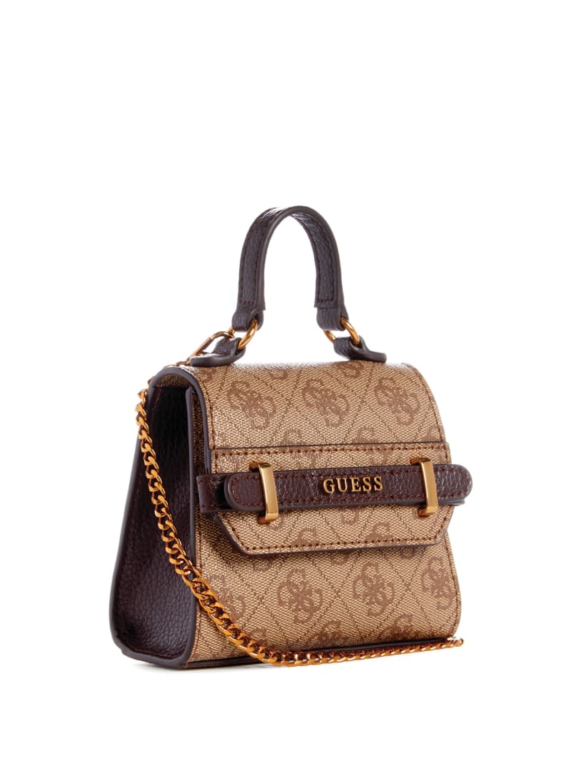 Guess Sestri Quattro G Micro Mini Satchel - Light Vintage