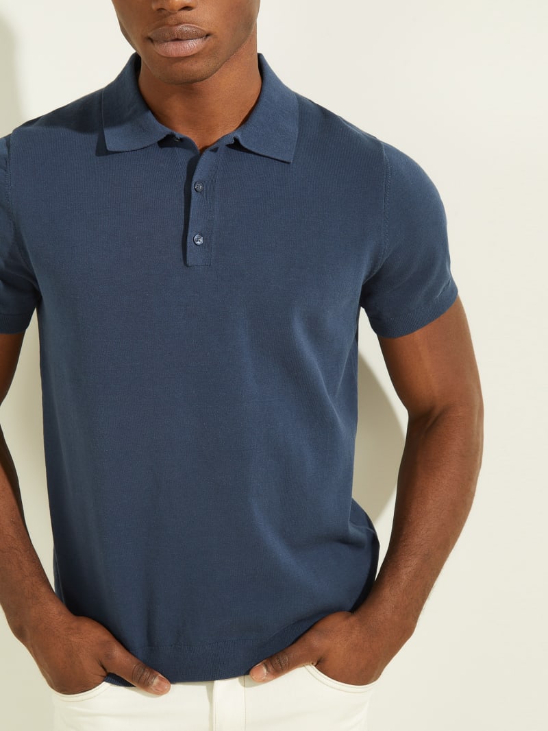 Guess Formal Performance Sweater Polo - Best Blue