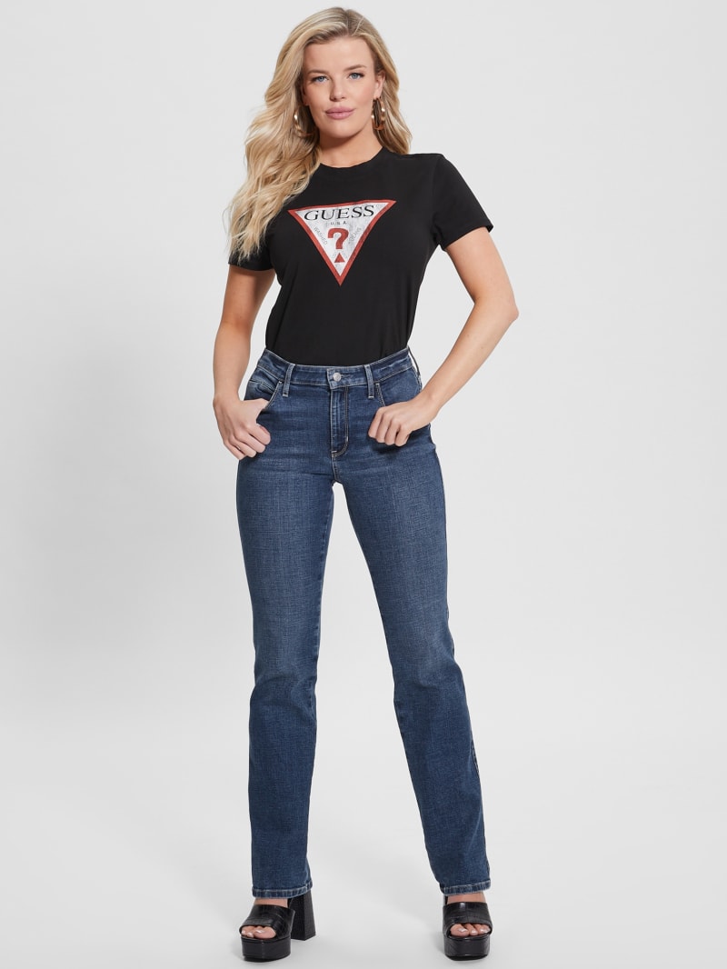 Guess Eco Triangle Logo Tee - Black