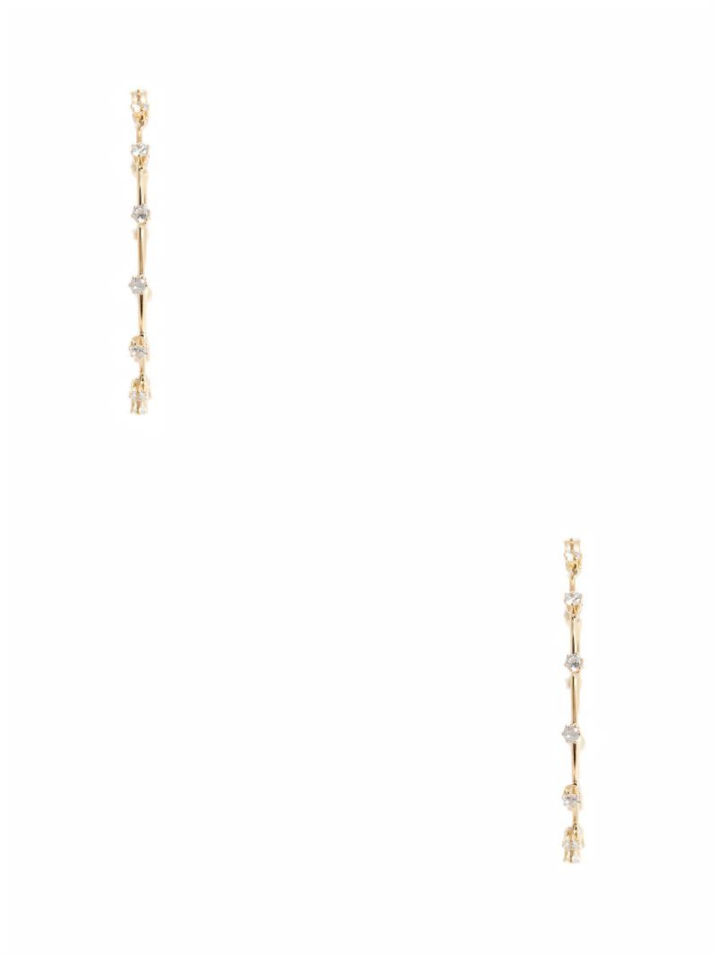 Guess Gold-Tone Rhinestone Hoop Earrings - Gold