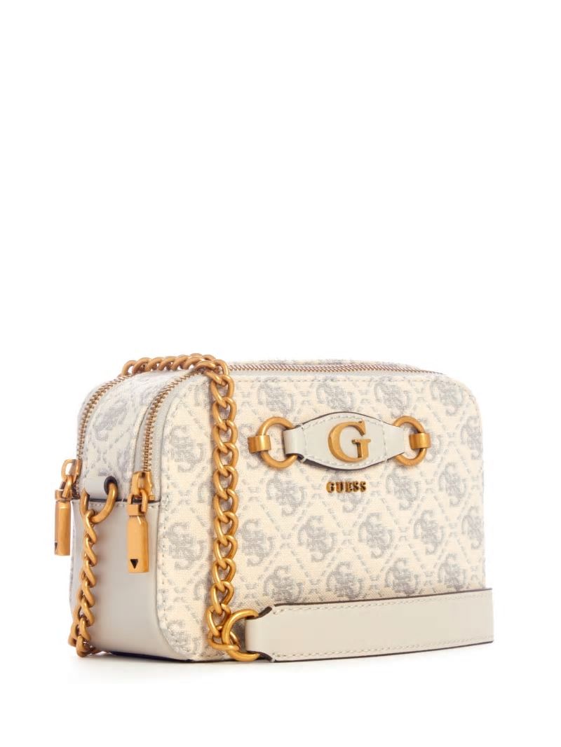 Guess Izzy Jacquard Logo Camera Bag - Dove Logo