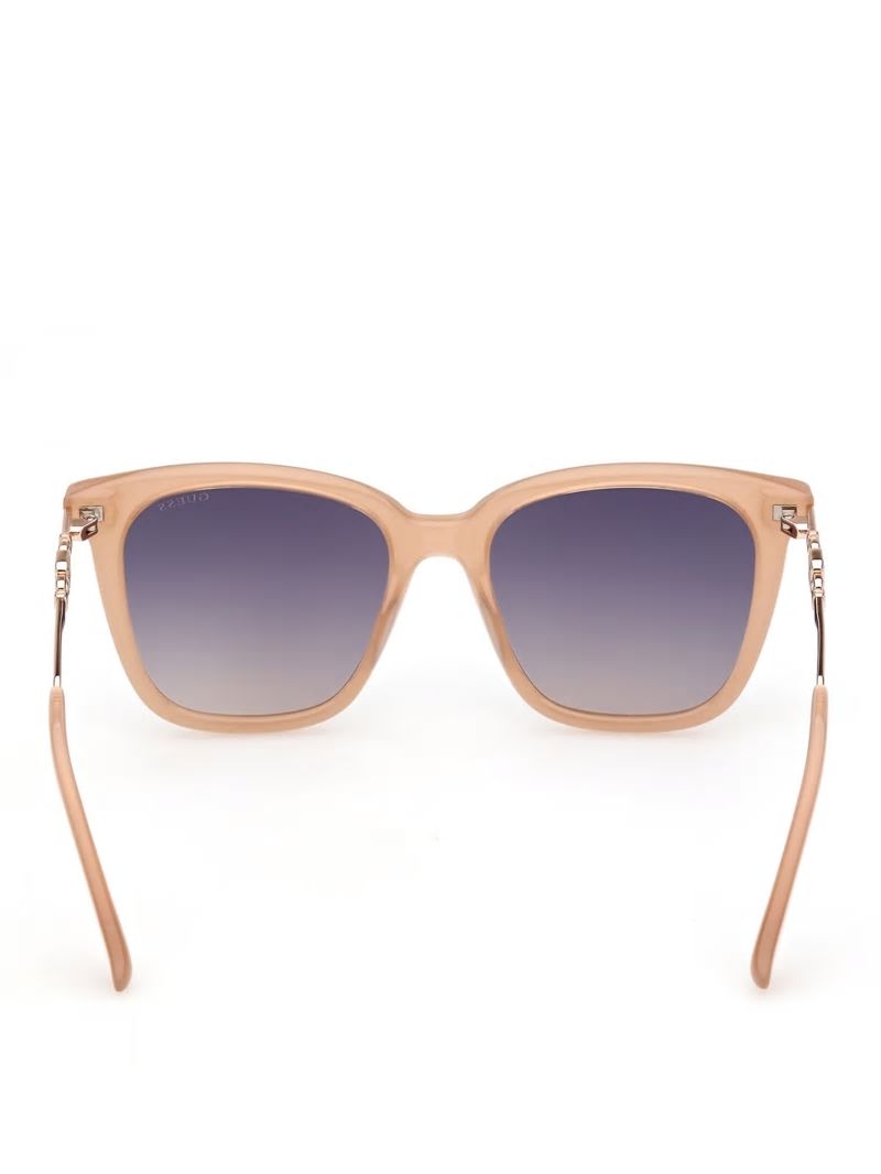 Guess Plastic Square G Sunglasses - Blush