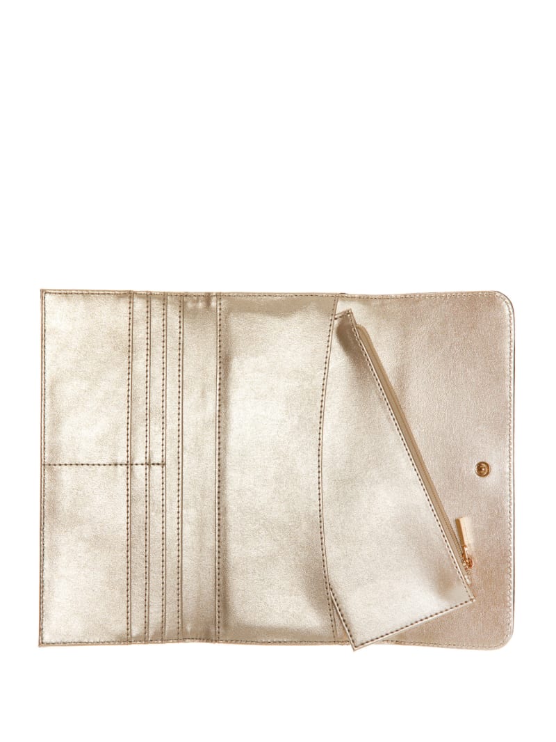 Guess Ginevra Logo Clutch Wallet - Blush Logo